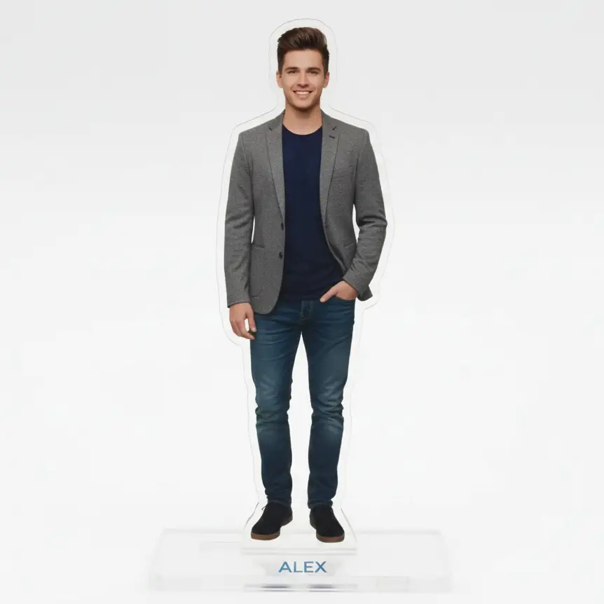 Figura Acrílica Personalizada 10cm (Standee) – Tu Foto o Diseño en Metacrilato 4mm - Imagen 3