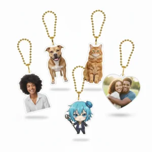Llaveros Acrílicos Personalizados con Tu Foto, Anime o Mascota (5-6 cm) – Calidad Premium