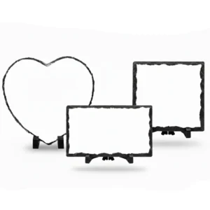 Foto Piedra Pizarra Personalizada – Marco de Roca Natural con Soportes