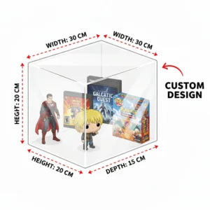 Caja de Metacrilato a Medida Premium | Vitrina Expositora Anti-Polvo para Coleccionistas