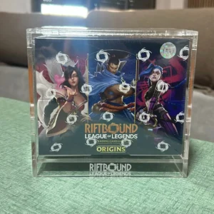 Caja de Acrílico para Booster Box League of Legends Riftbound: Origins | Protector 4mm con Pasador 🏆