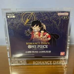 Caja de Acrílico para Booster Box One Piece Card Game OP-01 | Protector 4mm con Pasador 🏴‍☠️