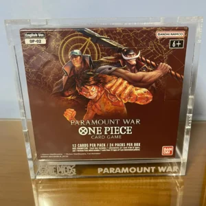 Caja de Acrílico para Booster Box One Piece Card Game OP-02 | Protector 4mm con Pasador 🏴‍☠️