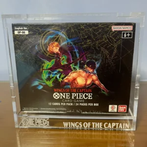 Caja de Acrílico para Booster Box One Piece Card Game OP-06 | Protector 4mm con Pasador 🏴‍☠️