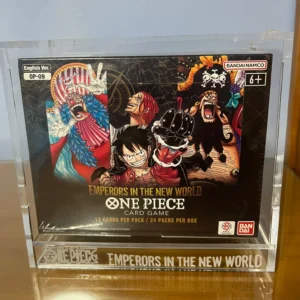 Caja de Acrílico para Booster Box One Piece Card Game OP-09 | Protector 4mm con Pasador 🏴☠️