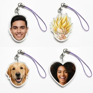Mini Charm Personalizado de Acrílico para Móvil (4cm) – Caras, Mascotas y Anime