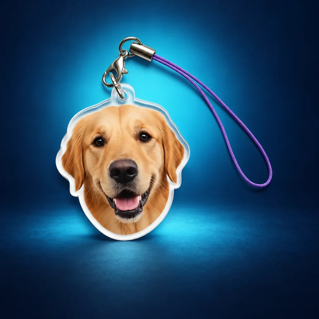 Mini Charm Personalizado de Acrílico para Móvil (4cm) – Caras, Mascotas y Anime